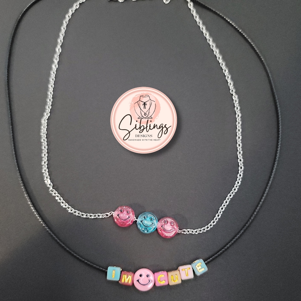 Chain ​​Necklace with Woven Leather  Necklace. - Picture 3 of 4